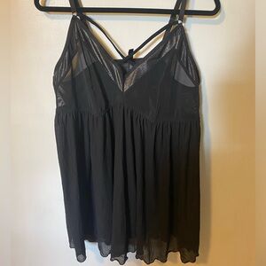 NWOT Sheer Babydoll with Silver shimmer